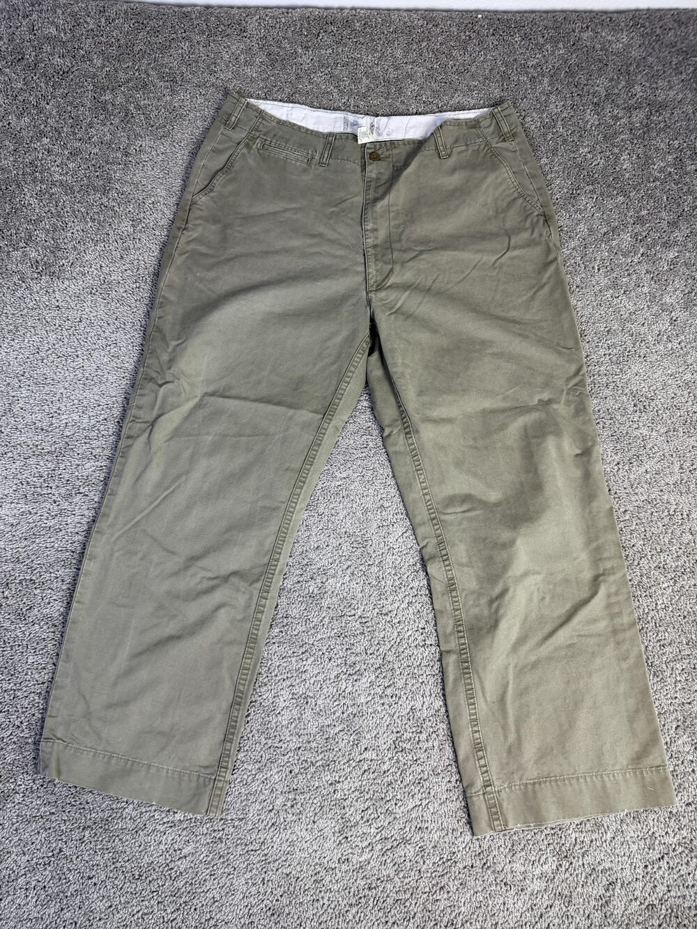 Vintage Ralph Lauren Polo Jeans Pants Mens 38 Green RL67 Military Twill Zip